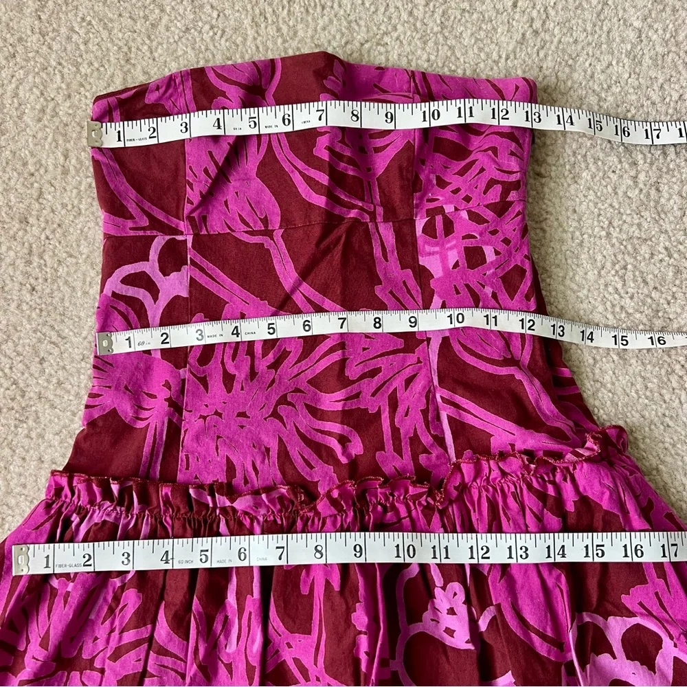 ANTHROPOLOGIE MARIMEKKO Floral Ruffled Drop Waist Strapless Dress—SZ. 4